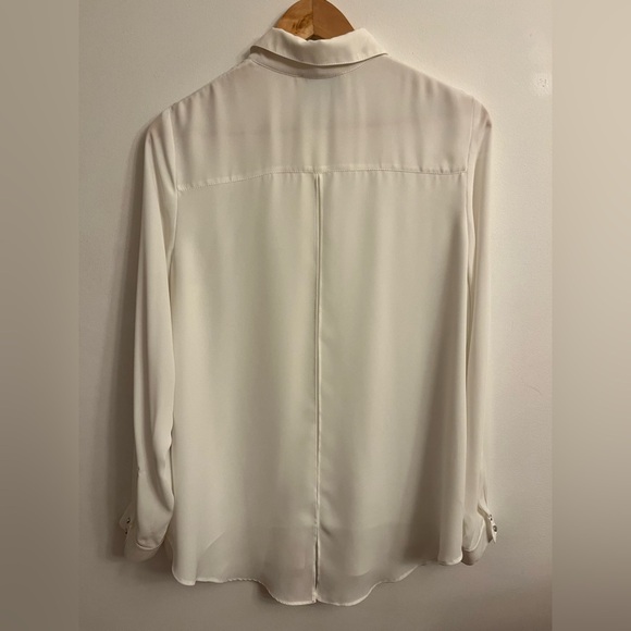 Joseph Ribkoff Women’s Blouse White Button Down Long Sleeve Flowy - Picture 2 of 11